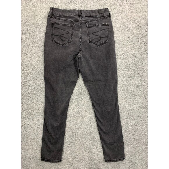 Women's Seven 7 Sz 14 Tummyless High Rise Skinny Black Denim Jeans 5 Pockets - Picture 4 of 14
